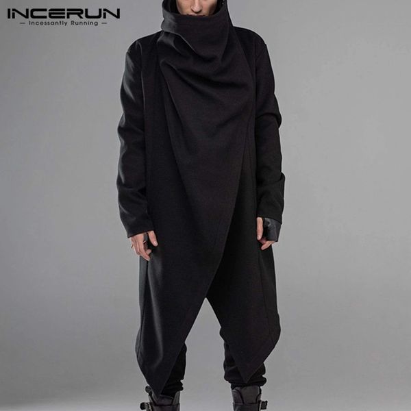 incerun fashion men solid color long sleeve scarf collar casual trench jackets street trend punk style baggy mens warm outerwear 201007, Black;brown
incerun fashion men solid color long sleeve scarf collar casual trench jackets street trend punk style baggy mens warm outerwear 201007, Black;brown