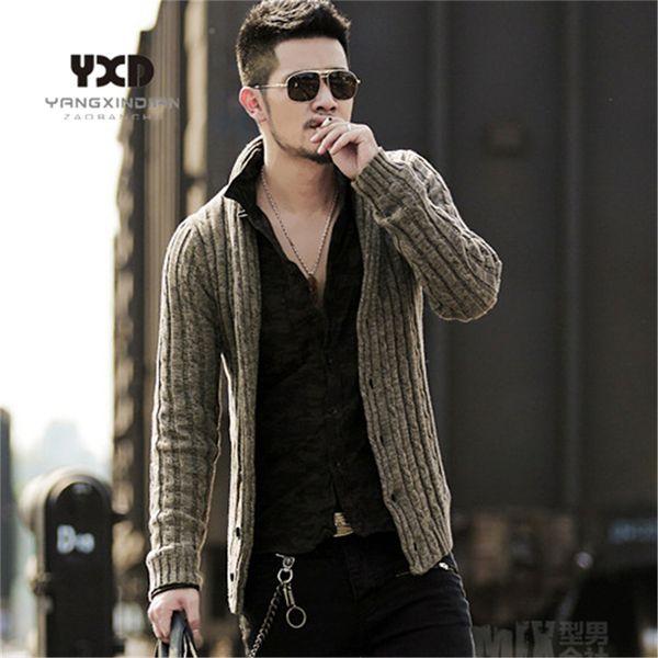 men spring autumn mens single-breasted knitted pattern khaki korean sweaters cardigan coat thickened to keep warm q1113, White;black
men spring autumn mens single-breasted knitted pattern khaki korean sweaters cardigan coat thickened to keep warm q1113, White;black