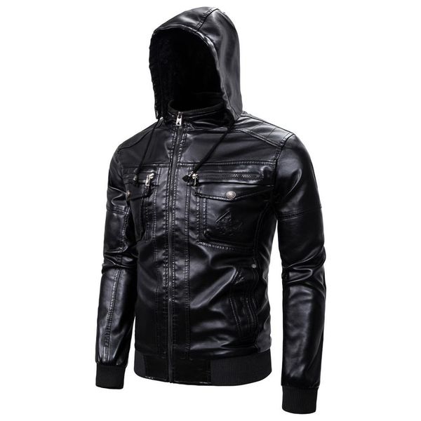 men's winter leather jacket new motorcycle genuine leather leather warm jacket coat men's fashion masculinas windproof coat men, Black
men's winter leather jacket new motorcycle genuine leather leather warm jacket coat men's fashion masculinas windproof coat men, Black