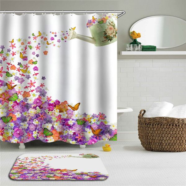 2pcs/set flower printed shower curtain set bath curtains polyester waterproof cloth shower curtains bathroom non-slip floor mat
2pcs/set flower printed shower curtain set bath curtains polyester waterproof cloth shower curtains bathroom non-slip floor mat