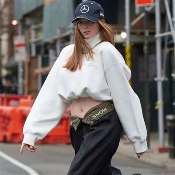 2021 new collar pullover sports women's autumn and winter waist curling ee cloud hem pleated double layer short sweater vdkf, Black
2021 new collar pullover sports women's autumn and winter waist curling ee cloud hem pleated double layer short sweater vdkf, Black