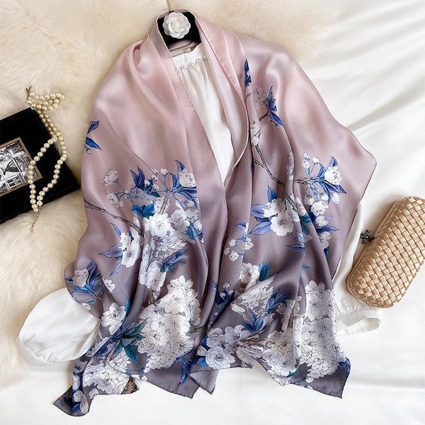 new women 100% real mulberry silk scarf shawls 2020 lady neck wrap floral hijab foulard scarves female bandana, Blue;gray
new women 100% real mulberry silk scarf shawls 2020 lady neck wrap floral hijab foulard scarves female bandana, Blue;gray