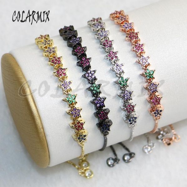 5 pcs rainbow zircon bracelets zircon star bracelet bangle bulk jewelry turkey jewelry for women bracelets 52781, Black
5 pcs rainbow zircon bracelets zircon star bracelet bangle bulk jewelry turkey jewelry for women bracelets 52781, Black