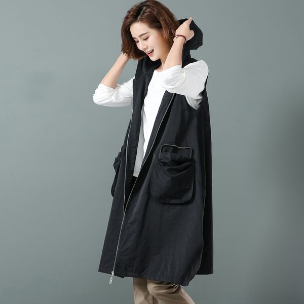 kctnz spring long autumn women's and knee loose hooded sleeveless 2020 new coat vest coat length oversized outerwear vest shoulder vmw0, White;black
kctnz spring long autumn women's and knee loose hooded sleeveless 2020 new coat vest coat length oversized outerwear vest shoulder vmw0, White;black