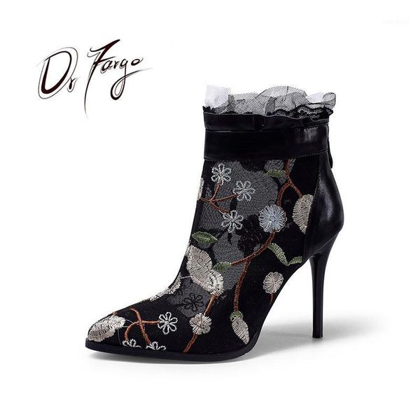 drfargo flower embroider genuine leather summer ankle boots air mesh breathable pointed toe shoes women zipper shoes size 34-421, Black
drfargo flower embroider genuine leather summer ankle boots air mesh breathable pointed toe shoes women zipper shoes size 34-421, Black