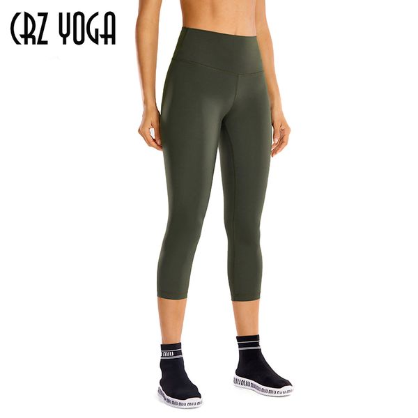 crz yoga high waisted capri workout leggings for women hugged feeling athletic compression leggings -21 inches, White;red 
crz yoga high waisted capri workout leggings for women hugged feeling athletic compression leggings -21 inches, White;red