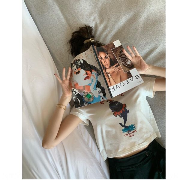 2020 summer new white print high waist t-shirt short loose mesh red same coat t-shirt short sleeve toxky
2020 summer new white print high waist t-shirt short loose mesh red same coat t-shirt short sleeve toxky