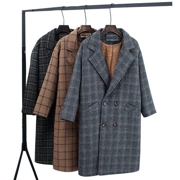 winter check veet coat fleece notched warm checkered woolen coats female 2021 thicken women's jacket long overcoat, Black
winter check veet coat fleece notched warm checkered woolen coats female 2021 thicken women's jacket long overcoat, Black