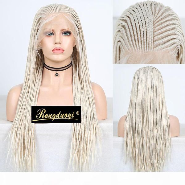 rongduoyi platinum blond braided box braids wig long 13x6 synthetic lace front wigs for women deep part blonded hair lace wig, Black
rongduoyi platinum blond braided box braids wig long 13x6 synthetic lace front wigs for women deep part blonded hair lace wig, Black