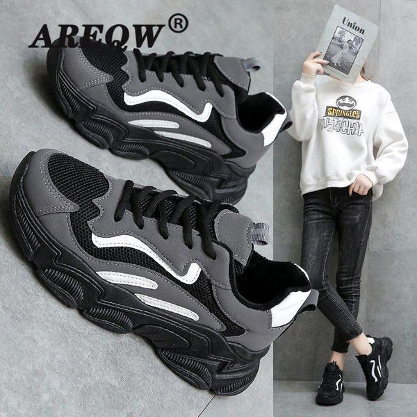 зима женская обувь flats мода повседневная женская обувь женщина lace-up air mesh дышащие женский кроссовки, Black 
зима женская обувь flats мода повседневная женская обувь женщина lace-up air mesh дышащие женский кроссовки, Black