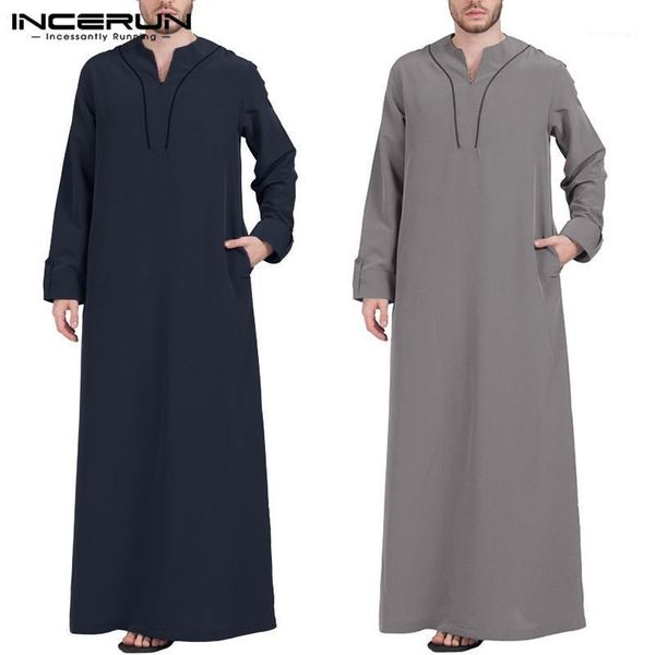 incerun men arabic islamic kaftan muslim clothes long sleeve v neck loose jubba thobe 2020 dubai saudi arabia abaya robe men 5xl1, Red
incerun men arabic islamic kaftan muslim clothes long sleeve v neck loose jubba thobe 2020 dubai saudi arabia abaya robe men 5xl1, Red