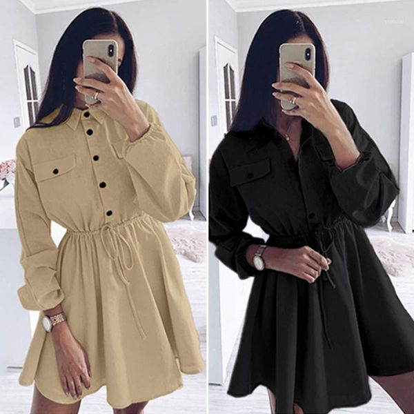vonda women dress casual loose long sleeve turn-down collar mini dress 2020 autumn long sleeve shirts office sundress plus size1, Black;gray
vonda women dress casual loose long sleeve turn-down collar mini dress 2020 autumn long sleeve shirts office sundress plus size1, Black;gray