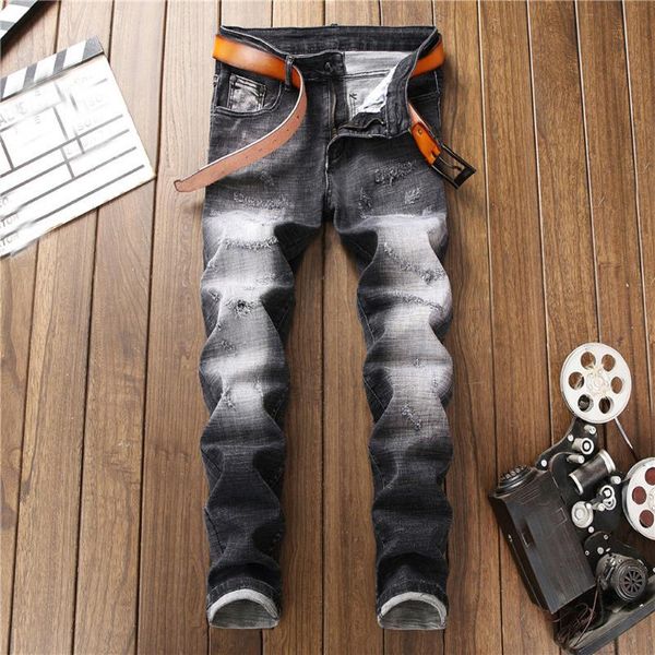 vogue vogue jeans men new fashion personality ripped slim fit zipper stretch denim streetwear trousers, Blue
vogue vogue jeans men new fashion personality ripped slim fit zipper stretch denim streetwear trousers, Blue