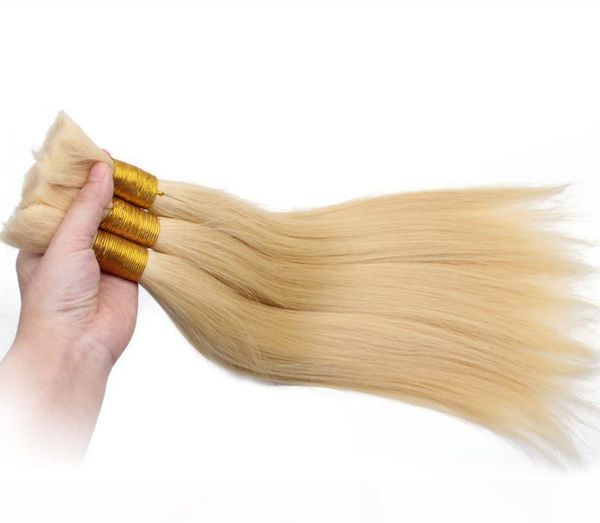 large promotion selling price good quality #613 blonde straight human hair bulk for braiding hair, dhl, Black
large promotion selling price good quality #613 blonde straight human hair bulk for braiding hair, dhl, Black
