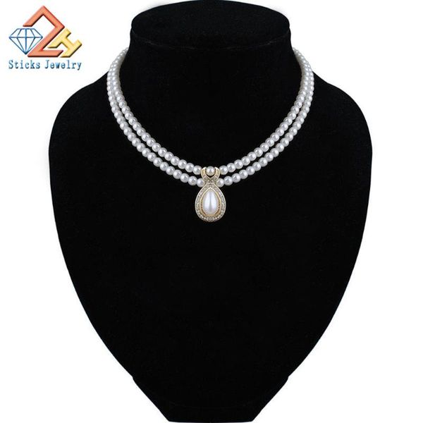 pendant necklaces multilayer white pearl choker necklace for women simple style handmade diy wedding party jewelry gift, Silver
pendant necklaces multilayer white pearl choker necklace for women simple style handmade diy wedding party jewelry gift, Silver