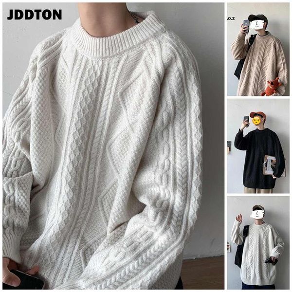 jddton winter men's knit sweaters harajuku casual retro hip hop korean style solid color fashion brand pullover streetwear je537, White;black
jddton winter men's knit sweaters harajuku casual retro hip hop korean style solid color fashion brand pullover streetwear je537, White;black