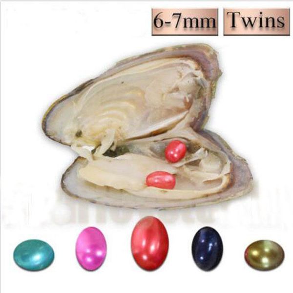 chains freshwater vacuum-pack oyster 6-7mm twins rice wish pearls, mixed colors oval pearl oysters birthday wedding gift fp385, Silver
chains freshwater vacuum-pack oyster 6-7mm twins rice wish pearls, mixed colors oval pearl oysters birthday wedding gift fp385, Silver