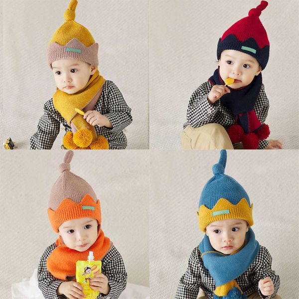 children's wool autumn and winter warm knitted hat 1-3 years old baby cute cap with scarf two sets, Red;brown
children's wool autumn and winter warm knitted hat 1-3 years old baby cute cap with scarf two sets, Red;brown