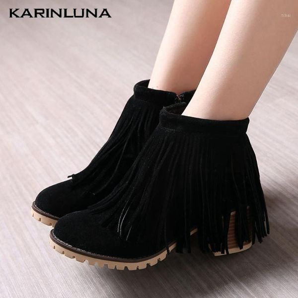 boots dropship 2021 brand women shoes fringe round toe square thick heels ankle flock female autumn boots1, Black
boots dropship 2021 brand women shoes fringe round toe square thick heels ankle flock female autumn boots1, Black