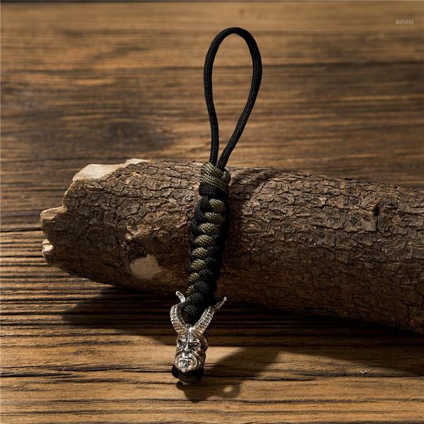 mkendn bull head men metal keychain lanyard handmade woven survival paracord rope keyring jewelry outdoor style1, Silver
mkendn bull head men metal keychain lanyard handmade woven survival paracord rope keyring jewelry outdoor style1, Silver