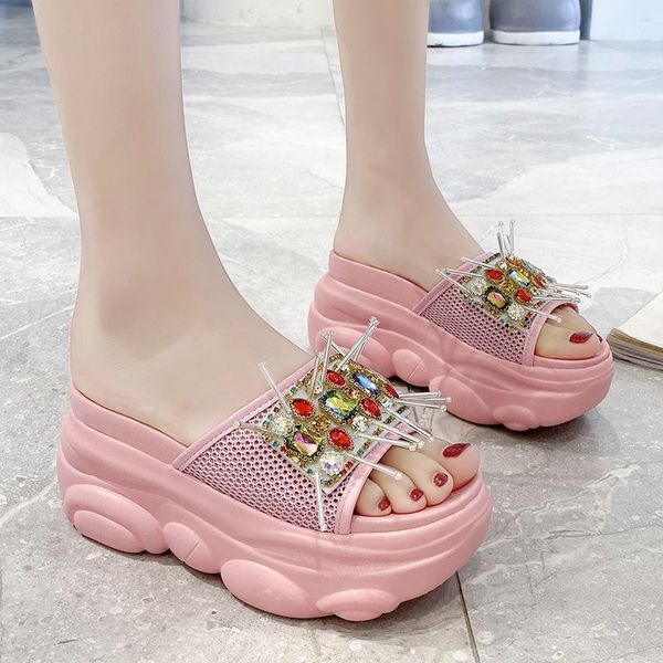 slippers platform women luxury designers rhinestone flip flops chunky wedges shoes woman ladies outside 8cm casual beach slides1, Black
slippers platform women luxury designers rhinestone flip flops chunky wedges shoes woman ladies outside 8cm casual beach slides1, Black