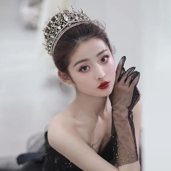 lalloy style handmade bridal diamond golden inlaid wedding headdress crown ornament m, Silver
lalloy style handmade bridal diamond golden inlaid wedding headdress crown ornament m, Silver