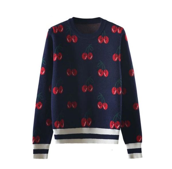 female fashion autumn beautiful cherry jacquard pullovers sweater ladies chic long knit jumper p2038 or72, White;black
female fashion autumn beautiful cherry jacquard pullovers sweater ladies chic long knit jumper p2038 or72, White;black