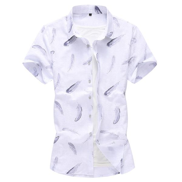 men's casual shirts cotton linen floral men 2021 summer fashion brand beach hawaiian shirt mens short sleeve male clothes 7xl, White;black 
men's casual shirts cotton linen floral men 2021 summer fashion brand beach hawaiian shirt mens short sleeve male clothes 7xl, White;black