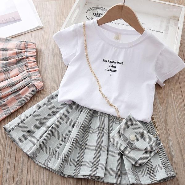 clothing sets fashion baby girls summer clothes suit letters t-shirt plaid skirt with a bag 3pcs children's set for 3-7 years1, White
clothing sets fashion baby girls summer clothes suit letters t-shirt plaid skirt with a bag 3pcs children's set for 3-7 years1, White