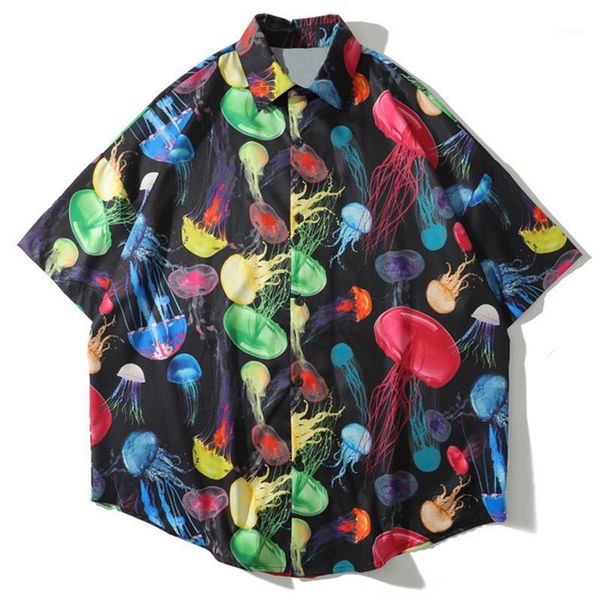 hip hop color jellyfish print shirts men streetwear hawaii beach shirt 2020 summer casual loose streetwear short sleeve shirts1, White;black
hip hop color jellyfish print shirts men streetwear hawaii beach shirt 2020 summer casual loose streetwear short sleeve shirts1, White;black
