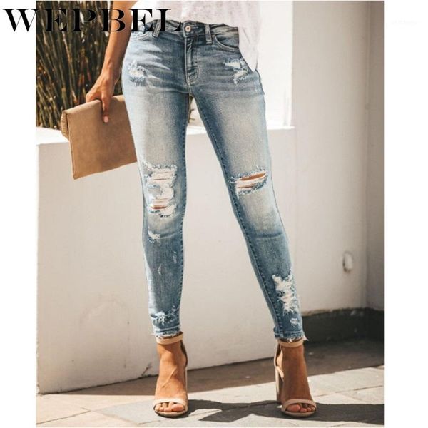 weppel women's jeans mid waist denim pants plus size slim skinny hole mid-rise denim trousers ripped jeans for women1, Blue
weppel women's jeans mid waist denim pants plus size slim skinny hole mid-rise denim trousers ripped jeans for women1, Blue