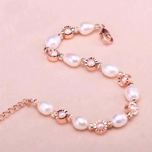 women's fashion fresh waterl pearls bracelet beads charm bracelet for girls, Golden;silver
women's fashion fresh waterl pearls bracelet beads charm bracelet for girls, Golden;silver