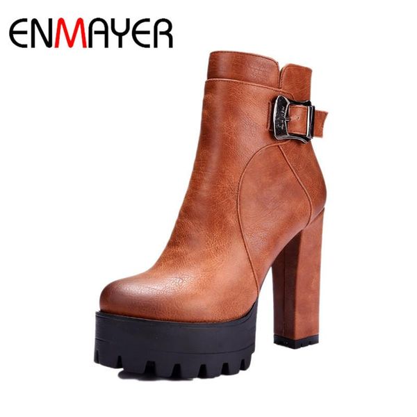 enmayer fashion boots platform women boots winter buckle square heel zip ankle shoes women motorcycle big size womenshoes, Black
enmayer fashion boots platform women boots winter buckle square heel zip ankle shoes women motorcycle big size womenshoes, Black