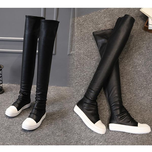 2020 женская мода над коленом boots бедренной кости высокие платформы flat long boots толстым дном черная кожа повседневная, Black
2020 женская мода над коленом boots бедренной кости высокие платформы flat long boots толстым дном черная кожа повседневная, Black
