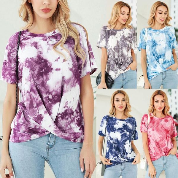 chiffon shirt women's plus size casual gradient short sleeve round neck blouse knot shirt support wholesale, White
chiffon shirt women's plus size casual gradient short sleeve round neck blouse knot shirt support wholesale, White
