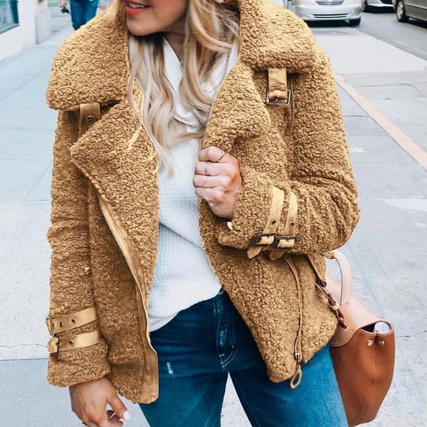 women's fur & faux fashion solid winter warm outwear coat turn-down collar ladies jacket casual overcoat outercoat, Black
women's fur & faux fashion solid winter warm outwear coat turn-down collar ladies jacket casual overcoat outercoat, Black
