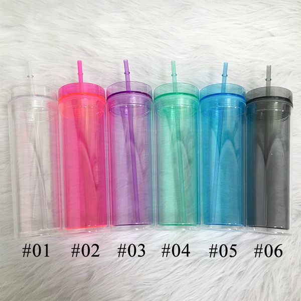 6 colors 22oz acrylic skinny tumbler with lid and straws double walled clear plastic travel cup simple outdoor sport cups
6 colors 22oz acrylic skinny tumbler with lid and straws double walled clear plastic travel cup simple outdoor sport cups