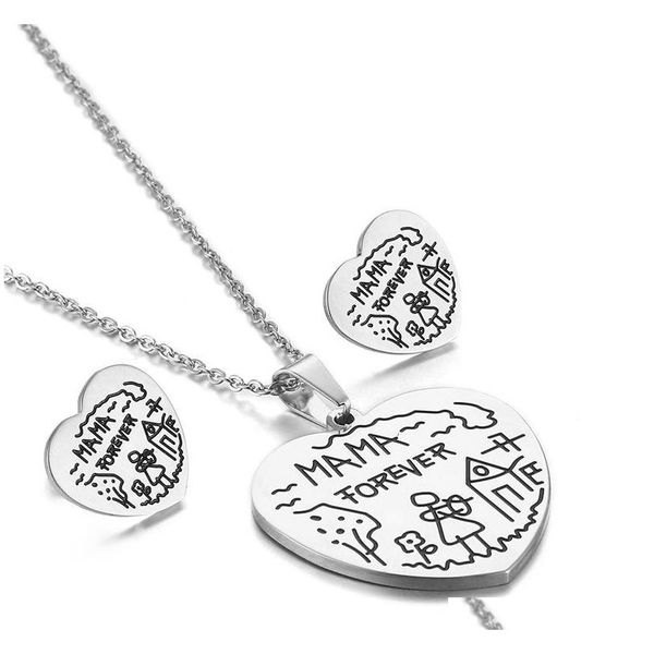 heart shaped engraved mama stainless steel jewelry set,gold plated 316l women jewelry set for mother's day gifts weaet, Silver
heart shaped engraved mama stainless steel jewelry set,gold plated 316l women jewelry set for mother's day gifts weaet, Silver