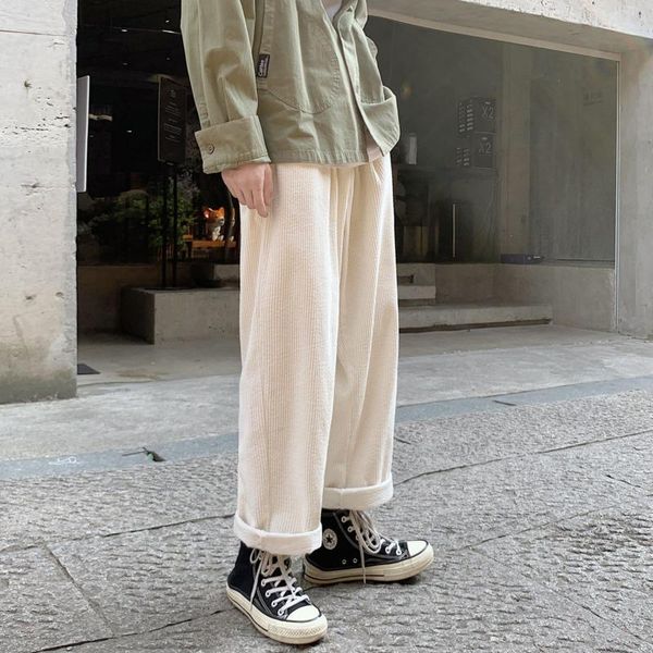 men's pants straight corduroy fashion cotton beige casual men streetwear wild loose hip-hop wide legs trousers mens s-2xl, Black
men's pants straight corduroy fashion cotton beige casual men streetwear wild loose hip-hop wide legs trousers mens s-2xl, Black