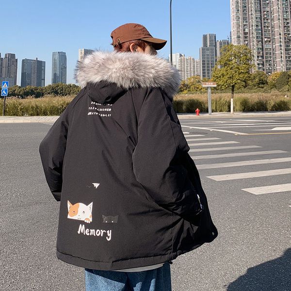 2021 new oversized streetwear men casual winter new couple's coats hooded thicken parkas man clothing yaat, Black
2021 new oversized streetwear men casual winter new couple's coats hooded thicken parkas man clothing yaat, Black