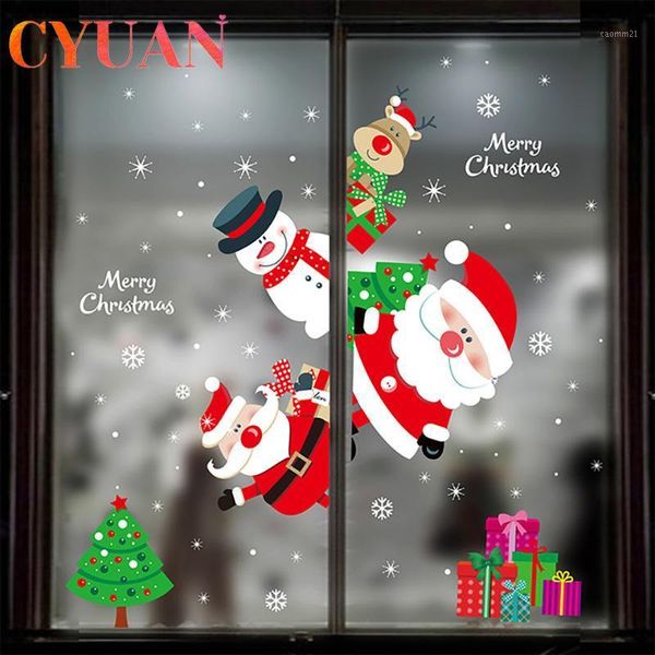 cyuan merry christmas wall stickers window glass festival decals santa murals kids room new year christmas decorations for home1
cyuan merry christmas wall stickers window glass festival decals santa murals kids room new year christmas decorations for home1