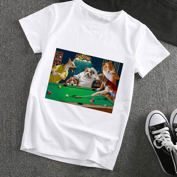 new spoof dogs play billiards print t shirt women funny graphics harajuku tshirt fashion casual t shirt female clothing tee, White
new spoof dogs play billiards print t shirt women funny graphics harajuku tshirt fashion casual t shirt female clothing tee, White