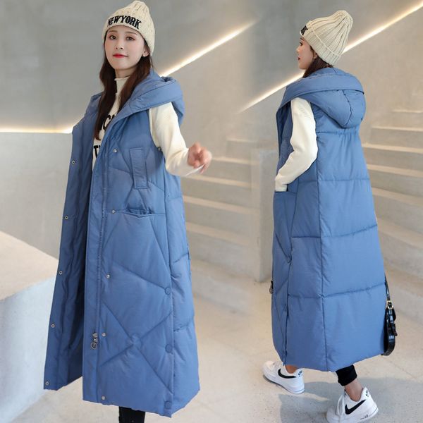 new 2021 winter coat hooded collar women chic cotton warm long vest chaleco mujer gilet feminino ajzq, Black;white
new 2021 winter coat hooded collar women chic cotton warm long vest chaleco mujer gilet feminino ajzq, Black;white
