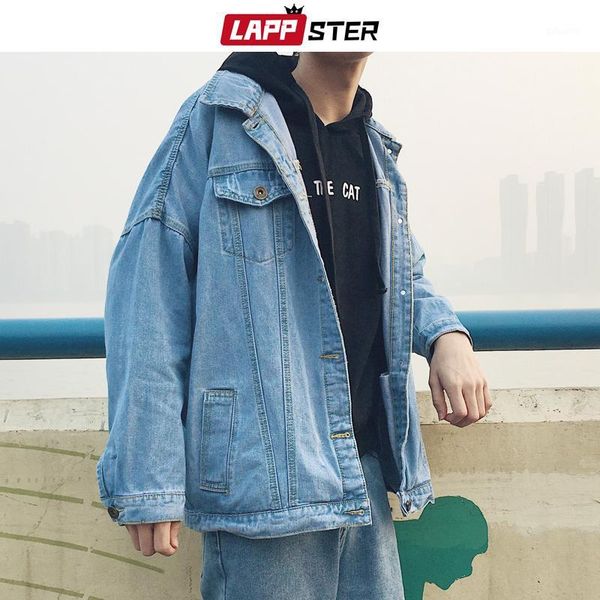 lappster men oversized korean denim jacket 2020 mens harajuku japanese streetwear jeans jacket male hip hop casual windbreaker1, Black;brown
lappster men oversized korean denim jacket 2020 mens harajuku japanese streetwear jeans jacket male hip hop casual windbreaker1, Black;brown