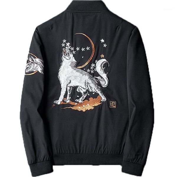 autumn coat men's plus size black embroidery mock neck handsome men's jacket windproof men modern clothes elling gg50jk1, Black;brown
autumn coat men's plus size black embroidery mock neck handsome men's jacket windproof men modern clothes elling gg50jk1, Black;brown