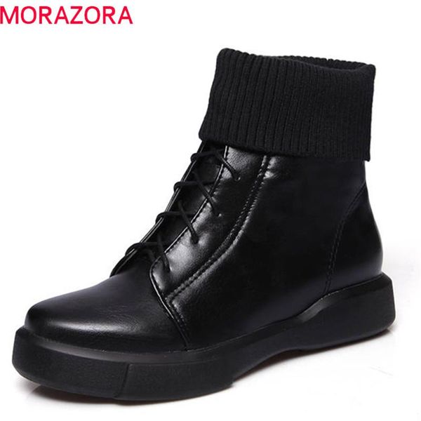 boots morazora 2021 arrival pu round toe autumn winter ladies lace up fashion ankle for women black flat shoes woman
boots morazora 2021 arrival pu round toe autumn winter ladies lace up fashion ankle for women black flat shoes woman