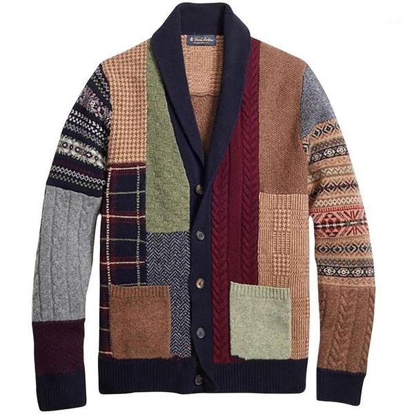 autumn winter vintage men sweater cardigan coat patchwork knitted outwear with pocket male warm stretchy button sweater jumper1, White;black 
autumn winter vintage men sweater cardigan coat patchwork knitted outwear with pocket male warm stretchy button sweater jumper1, White;black