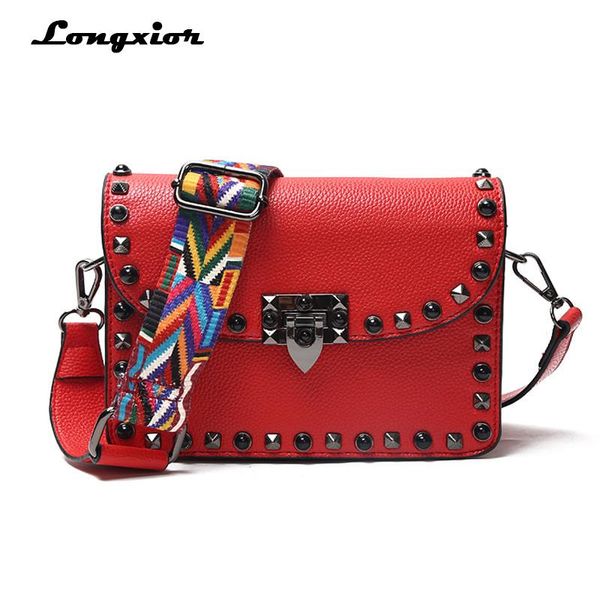 fashion women messenger rivet bags small female flap shoulder bags design 2 wide shoulder straps messenger bag red
fashion women messenger rivet bags small female flap shoulder bags design 2 wide shoulder straps messenger bag red