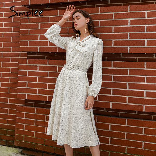 simplee vintage white dot bow tie women dress a-line lantern sleeves belt mid dress elegant autumn winter printed dress ladies 201125, Black;gray
simplee vintage white dot bow tie women dress a-line lantern sleeves belt mid dress elegant autumn winter printed dress ladies 201125, Black;gray