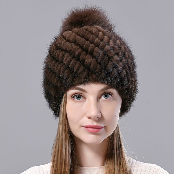 natural mink fur hats for women knitted beanies woolen lining fox fur pompom warm female winter hat 201019, Blue;gray
natural mink fur hats for women knitted beanies woolen lining fox fur pompom warm female winter hat 201019, Blue;gray
